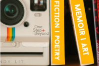 Instant Noodles header: a polaroid camera and two books